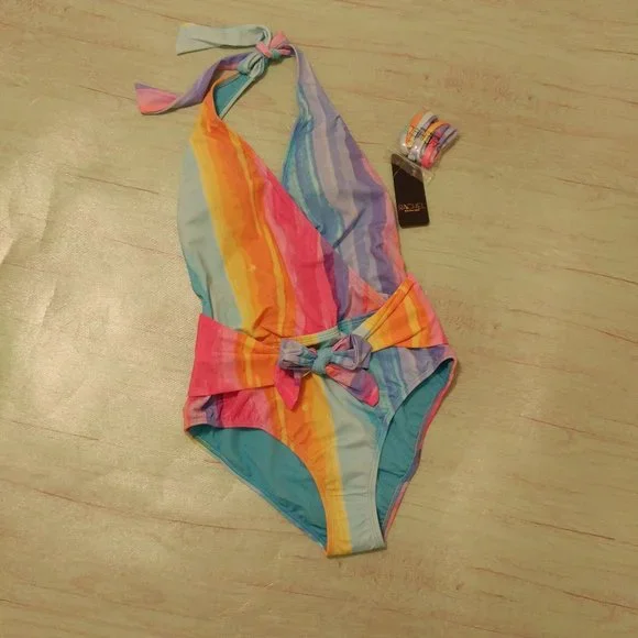RACHEL Rachel Roy Wrap Front Swimsuit Small NWT - Picture 5 of 12